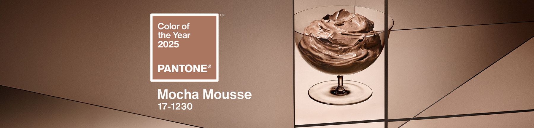 Introductie van de PANTONE Color of the Year 2025: PANTONE 17-1230 Mocha Mousse
